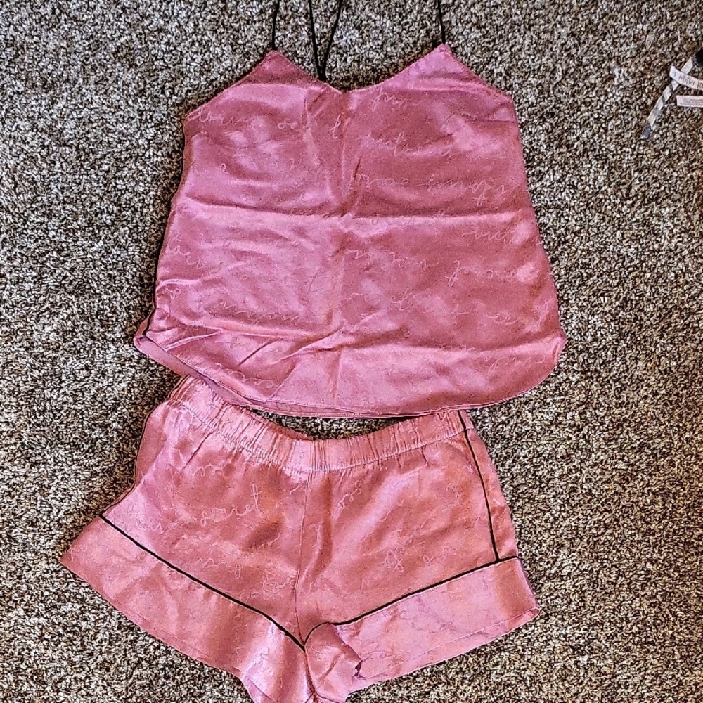 Victoria's Secret Pink Pajama Set with Sweetheart Neckline